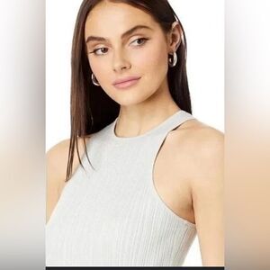 Madewell The Signature Shimmer Knit Cutaway Sweater Tank